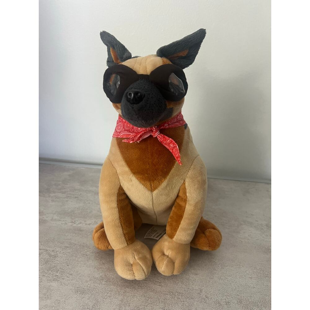 Fallout 4 Dogmeat Plush Bandanas Goggles 11" Bethesda Dog Puppy German Shepherd